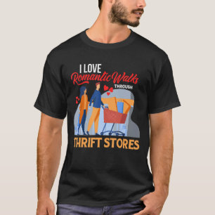 Camiseta Me encantan las caminatas románticas a través de T