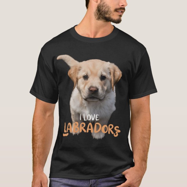 Camiseta Me encantan las camisas de los labradores para los (Anverso)