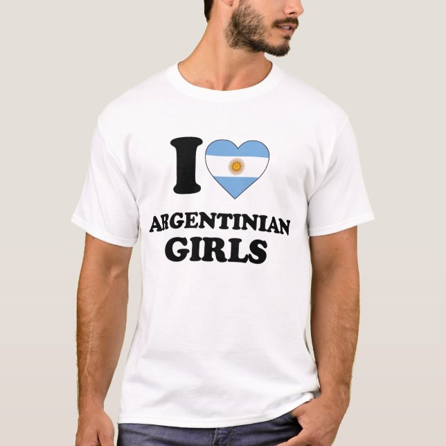 Camiseta Me encantan las chicas argentinas (Anverso)