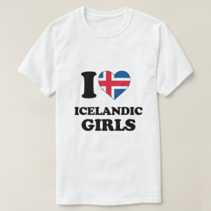 Camiseta Me encantan las chicas islandesas
