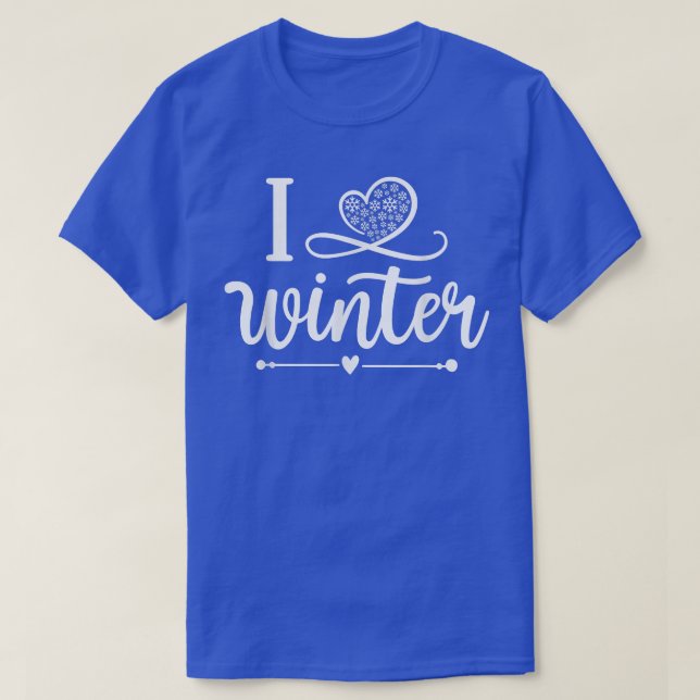 Camiseta Me encantan las divertidas actividades de invierno (Diseño del anverso)