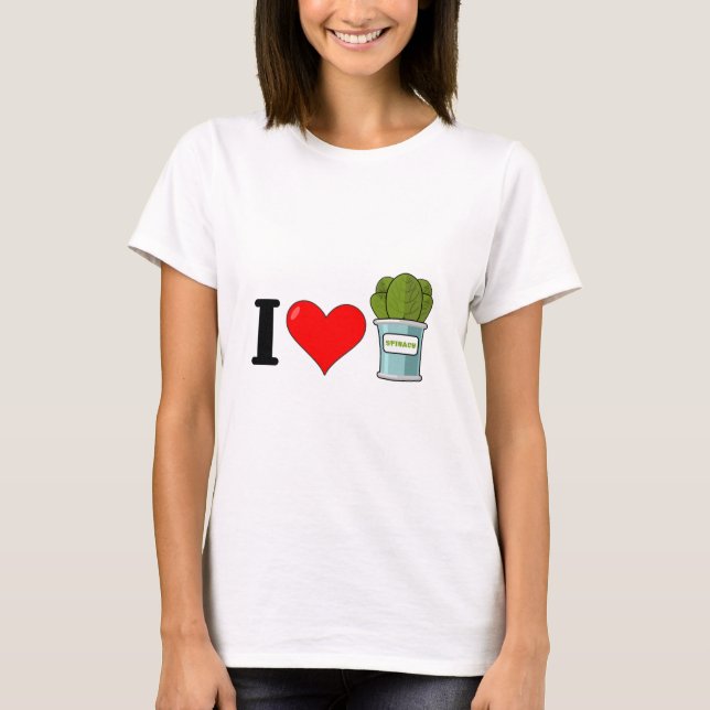 Camiseta Me encantan las espinacas (Anverso)
