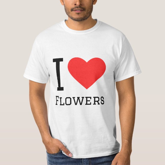 Camiseta Me encantan las flores (Anverso)