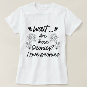 Camiseta Me encantan las flores botánicas Peonies Lover Peo
