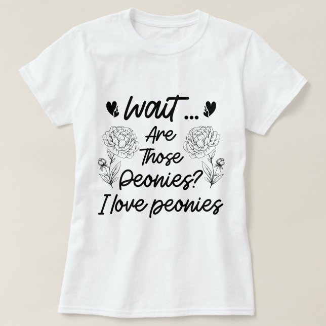 Camiseta Me encantan las flores botánicas Peonies Lover Peo (Diseño del anverso)
