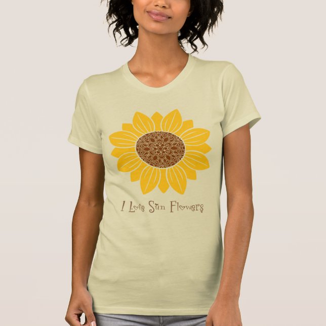 Camiseta Me encantan las flores solares (Anverso)
