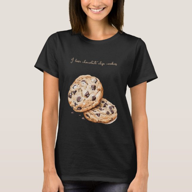 Camiseta Me encantan las galletas con chispas de chocolate  (Anverso)