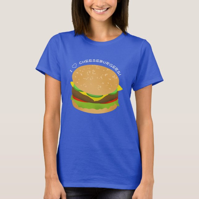 Camiseta Me encantan las hamburguesas de queso (Anverso)