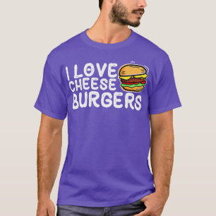 Camiseta Me encantan las hamburguesas de queso hamburguesas