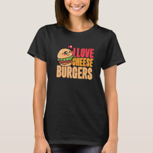 Camiseta Me Encantan Las Hamburguesas De Queso Y Las Cheseb