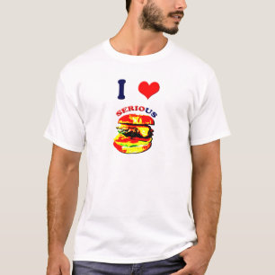 Camiseta Me encantan las hamburguesas serias