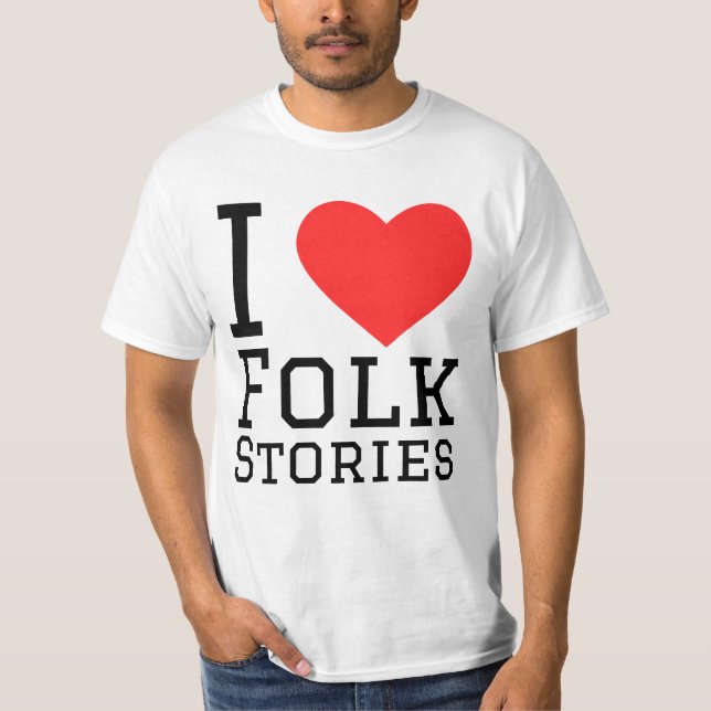 Camiseta Me encantan las historias populares (Anverso)