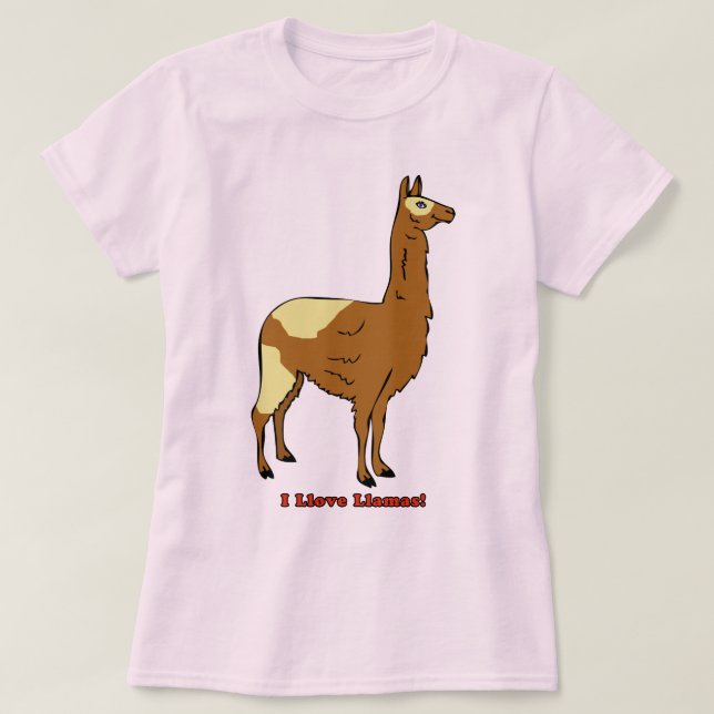 Camiseta ¡Me encantan las llamas! (Diseño del anverso)