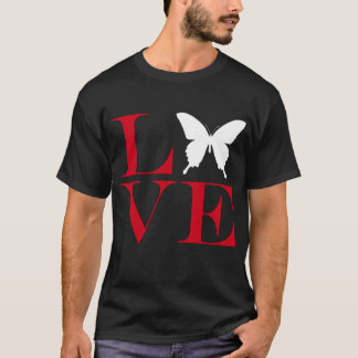 Camiseta Me encantan las mariposas - Tee de color oscuro