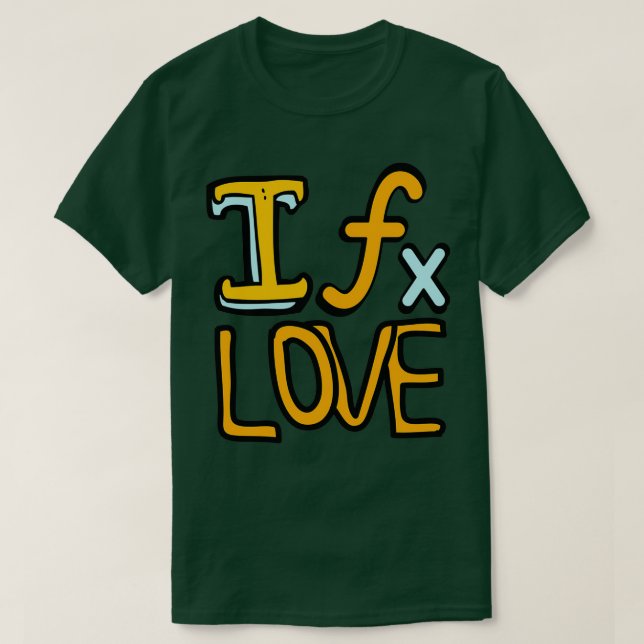 Camiseta me encantan las matemáticas (Diseño del anverso)