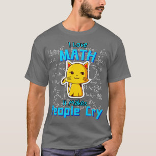 Camiseta Me encantan las matemáticas divertidas Gato Formul
