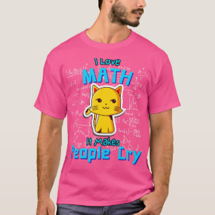Camiseta Me encantan las matemáticas divertidas Gato Formul