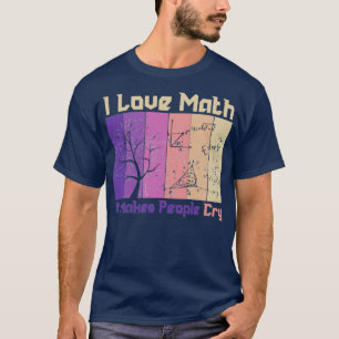Camiseta me encantan las matemáticas que hacen llorar a la 