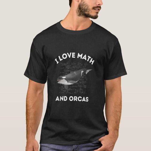 Camiseta Me encantan las matemáticas y la caza de ballenas  (Anverso)
