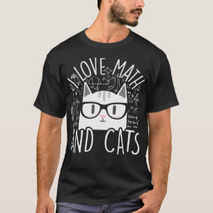 Camiseta Me Encantan Las Matemáticas Y Los Gatos Cuidados G
