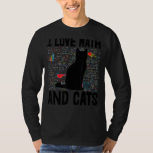 Camiseta Me encantan las matemáticas y los gatos, los peque