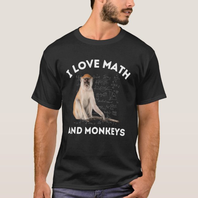 Camiseta Me encantan las matemáticas y los monos adoran la  (Anverso)