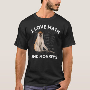 Camiseta Me encantan las matemáticas y los monos adoran la 