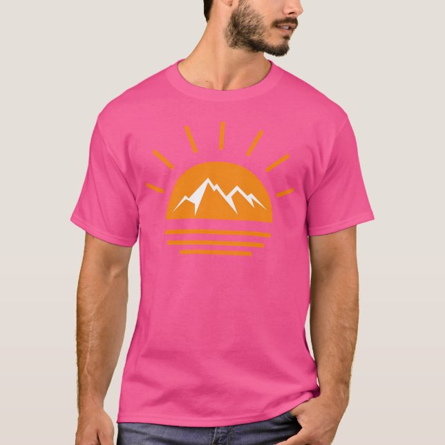 Camiseta Me encantan las montañas Sunset 3 Active (Anverso)