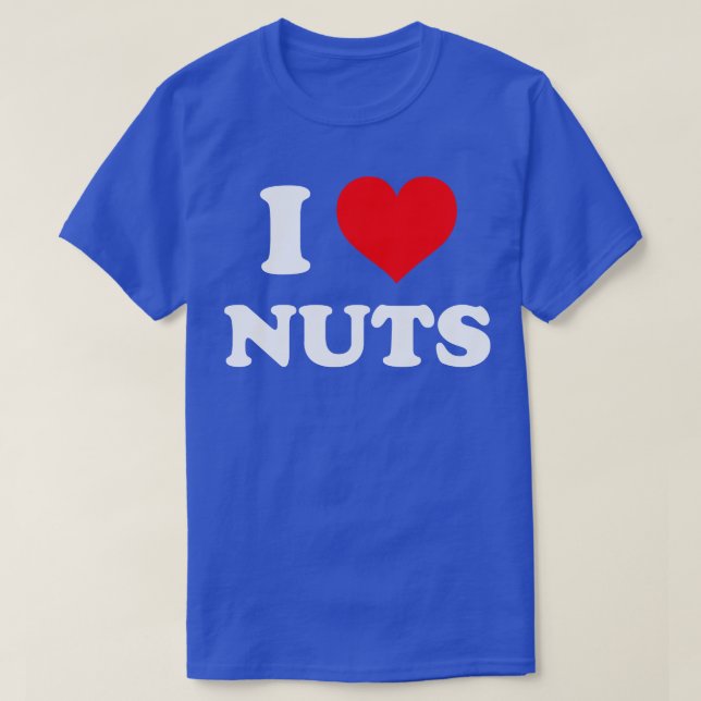 Camiseta Me encantan las nueces de corazón (Diseño del anverso)