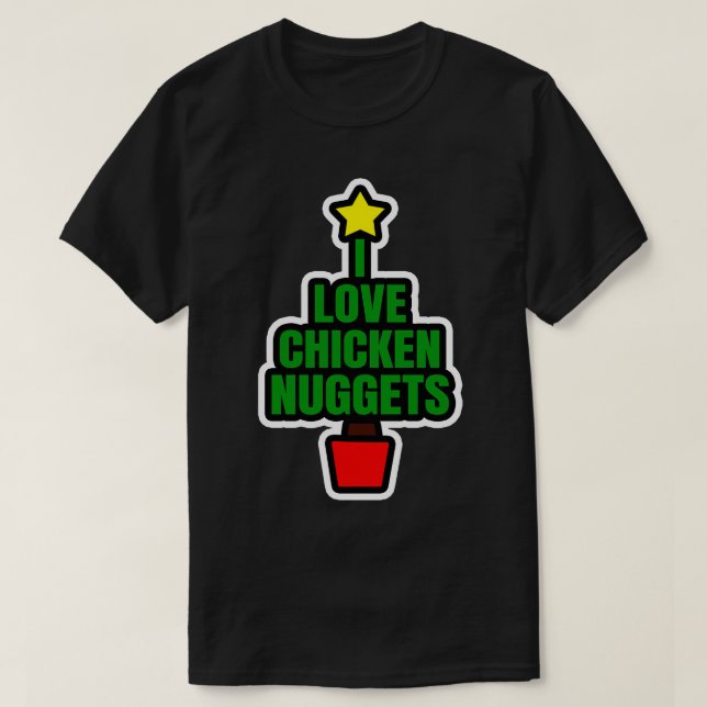 Camiseta Me encantan las nuggets de pollo (Diseño del anverso)