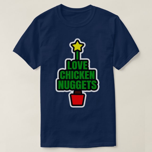 Camiseta Me encantan las nuggets de pollo (Diseño del anverso)