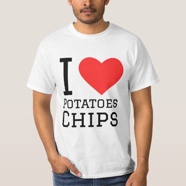 Camiseta Me encantan las papas fritas (Anverso)