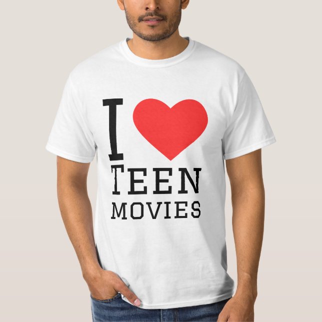 Camiseta Me encantan las películas de adolescentes (Anverso)
