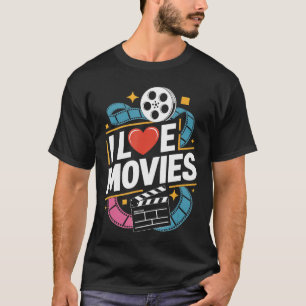 Camiseta Me encantan las películas de amigos cinéfilos y af