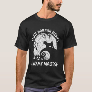 Camiseta Me Encantan Las Películas De Horror Y Mi Halloween