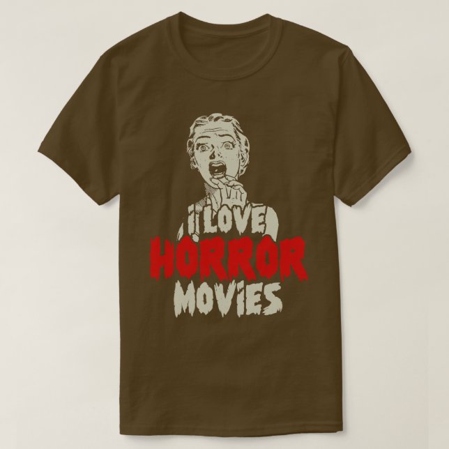 Camiseta Me encantan las películas de terror (Diseño del anverso)