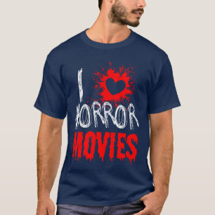 Camiseta Me encantan las películas de terror Chica amante d