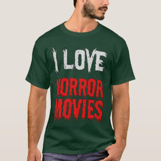 Camiseta Me encantan las películas de terror Divertido aman
