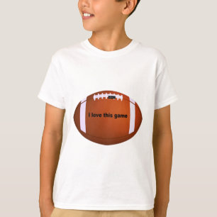 Camiseta Me encantan las pelotas de fútbol norteamericanas.