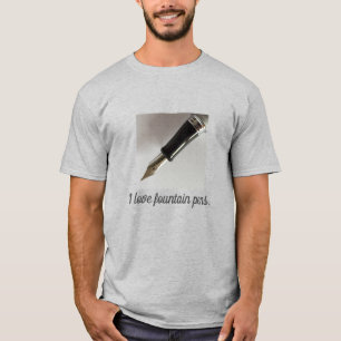 Camiseta Me encantan las plumas de las fuentes