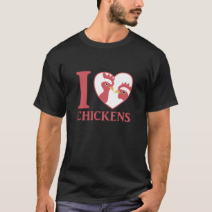 Camiseta Me Encantan Las Pollas Cutas De Pollos En Rooster