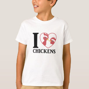 Camiseta Me Encantan Las Pollas Cutas De Pollos En Rooster 