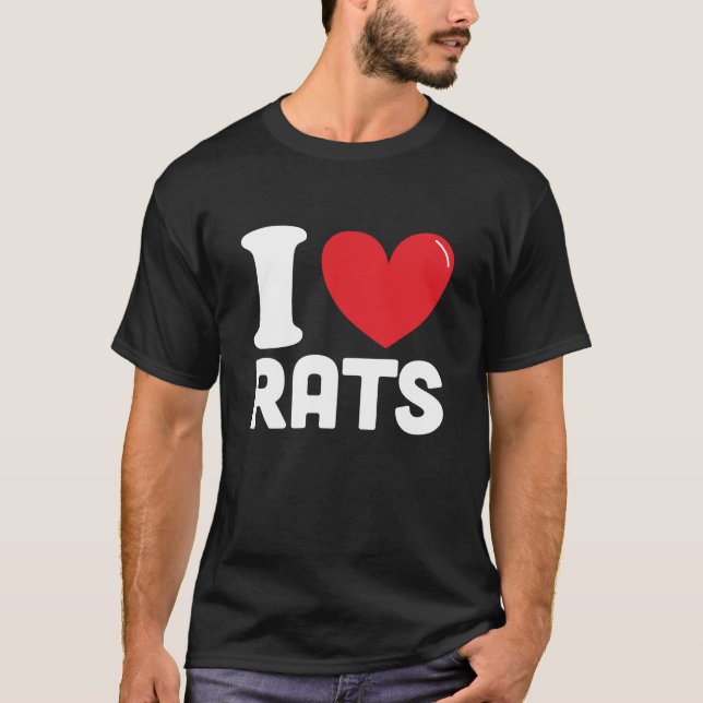 Camiseta Me encantan las ratas, el mejor amante de las rata (Anverso)