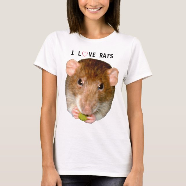 Camiseta Me encantan las ratas T Shirt (Anverso)