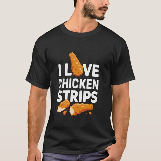 Camiseta Me Encantan las Tiras de Pollo (Anverso)