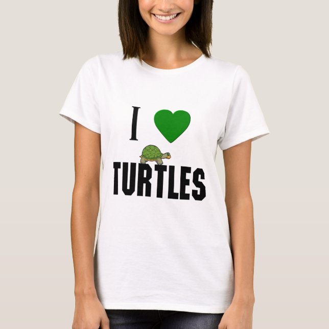Camiseta Me encantan las tortugas (Anverso)