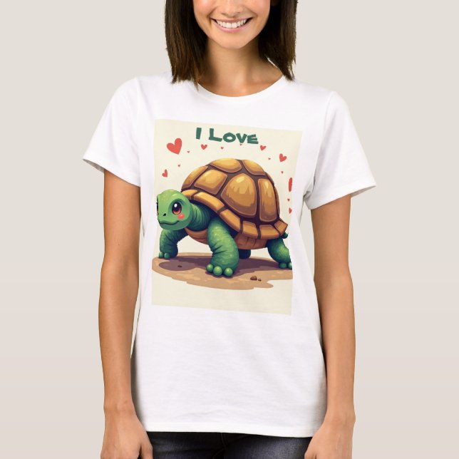Camiseta Me encantan las tortugas (Anverso)