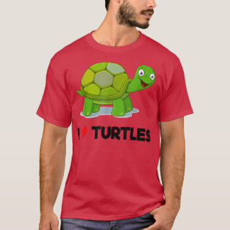 Camiseta Me Encantan Las Tortugas Del Corazón Tee