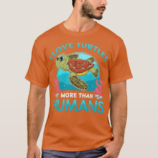 Camiseta Me encantan las tortugas más que los humanos