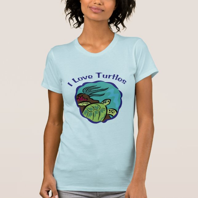 Camiseta Me encantan las tortugas Tees (Anverso)